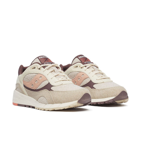 saucony shadow 6000 beige/brown sneaker