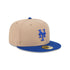 new york mets camel/royal fitted cap