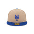 new york mets camel/royal fitted cap