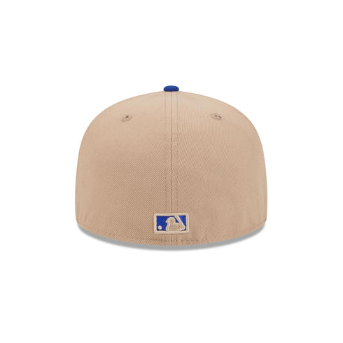 new york mets camel/royal fitted cap