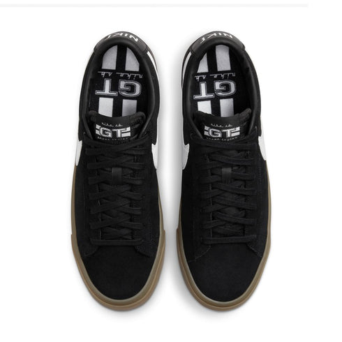 nike sb blazer low pro gt black/white/gum sneakers