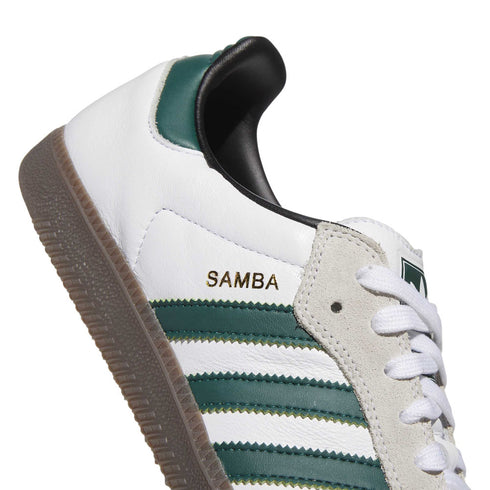 adidas samba adv white/college green sneaker