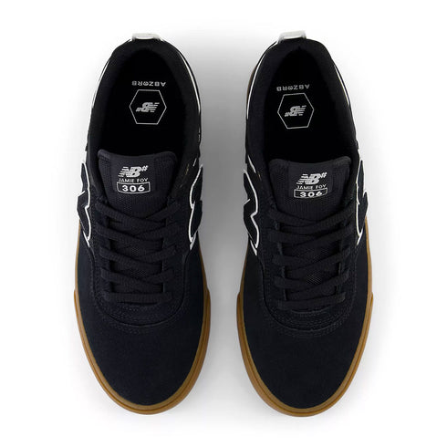new balance jamie foy numeric 306 black/white/gum sneaker
