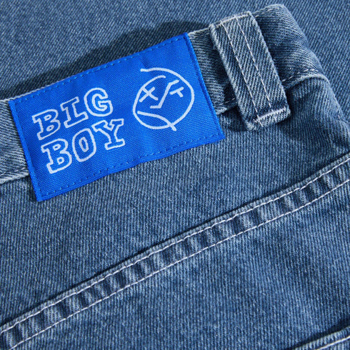 Big Boy Work Pants (Blue Wash) back side detail