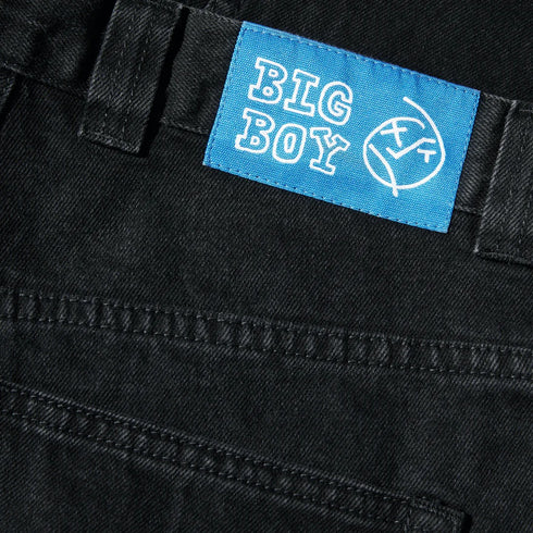 Big Boy Jeans (Pitch Black) back side patch detail