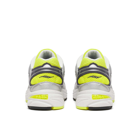 saucony grid jazz 9 yellow silver sneaker rear