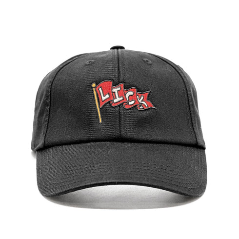 lick banner cap black