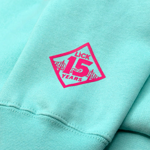 dollar can pullover hoodie mint close up cuff
