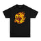 down in flames graphic t-shirt black