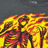 down in flames graphic t-shirt charcoal heather detail