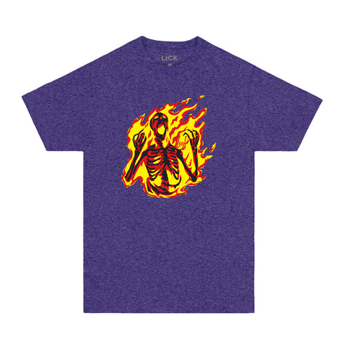 Down In Flames Tee (Grape Heather)