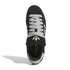 Black Adidas campus sneaker with grey laces on a white background