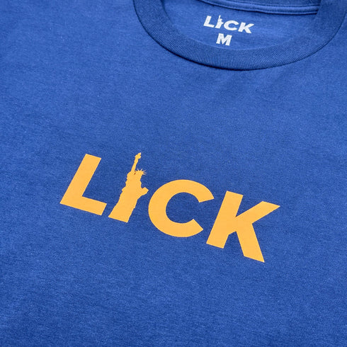 liberty logo graphic t-shirt cobalt/mango detail