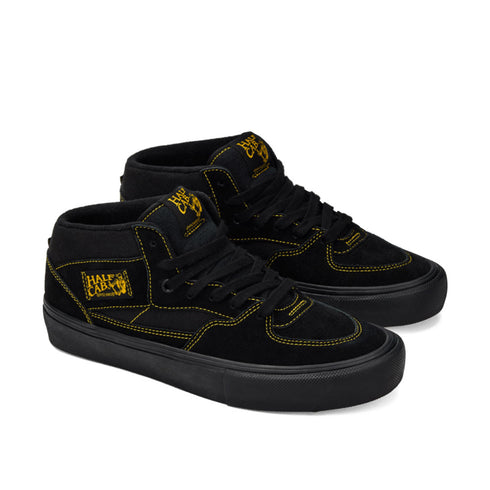 vans skate half cab sneaker black/mustard