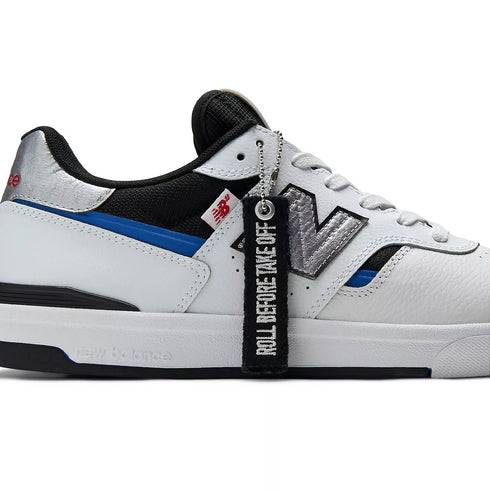 new balance numeric jamie foy 306 cup gas giants white sneaker on white background