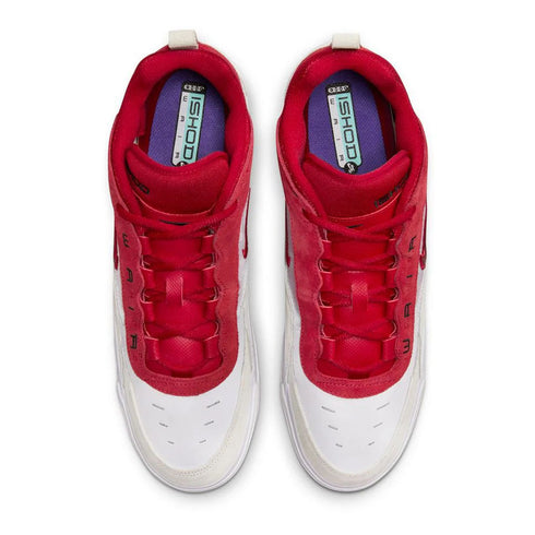 Air Max Ishod White/Varsity Red colorway top view