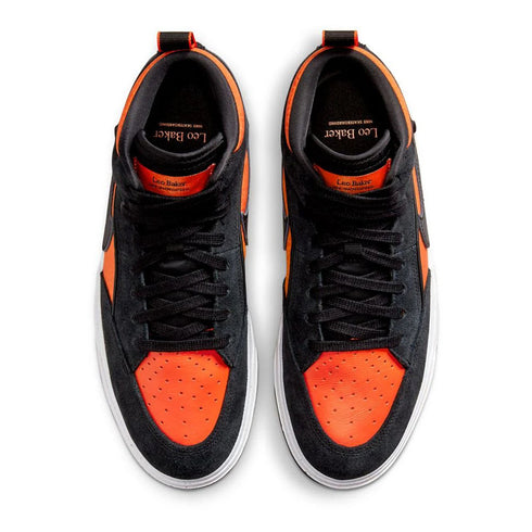 React Leo Baker Black/Orange colorway pair top view