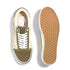 Skate Old Skool Dark Olive/White colorway pair top view