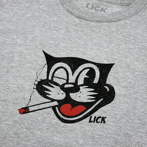 lucky smokes graphic t-shirt steel heather detail
