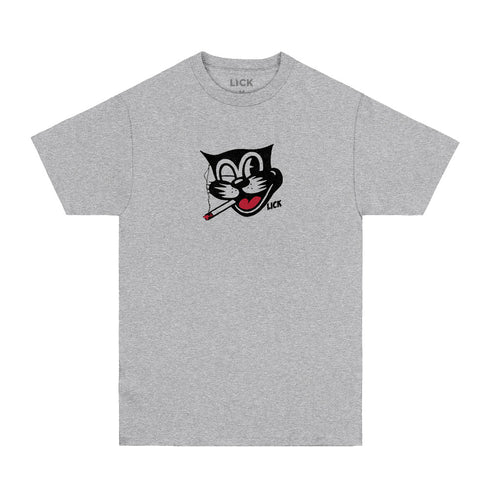 lucky smokes graphic t-shirt steel heather