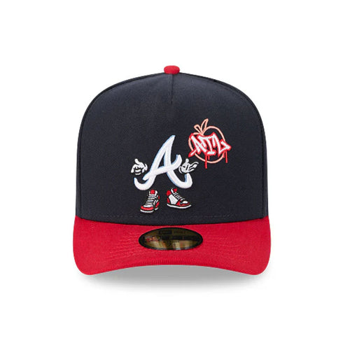 new era a frame 59fifty atlanta braves mlb cartoon cap