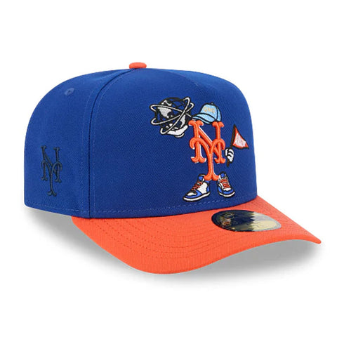 new era a frame 59fifty new york mets mlb cartoon cap