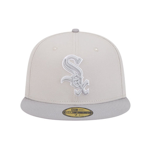 Chicago White Sox "Two-Tone Color Pack" 59Fifty Fitted (Stone/Gray) front view