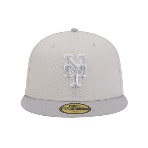 new york mets stone gray new era fitted cap