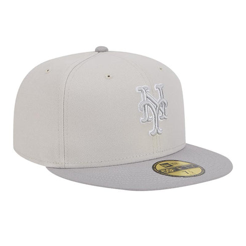 new york mets stone gray new era fitted cap