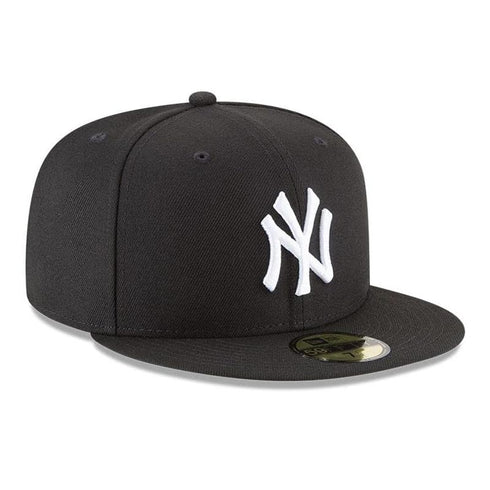 New York Yankees Black & White 59Fifty Fitted right angle