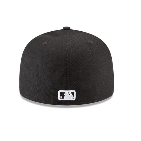 New York Yankees Black & White 59Fifty Fitted back view