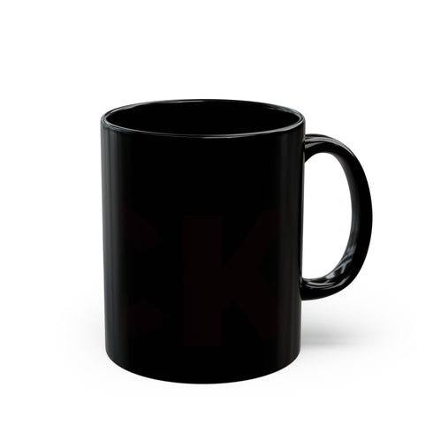 black coffee mug on white background