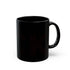 black coffee mug on white background