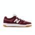 new balance numeric 480 burgundy/white sneaker