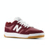 new balance numeric 480 burgundy/white sneaker
