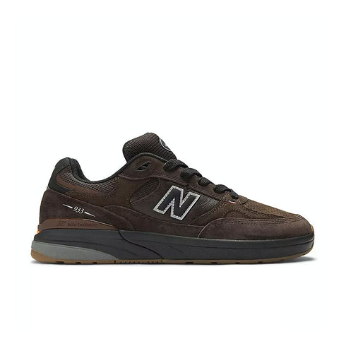 new balance numeric 933 brown/black sneakers