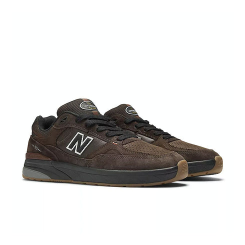 new balance numeric 933 brown/black sneakers