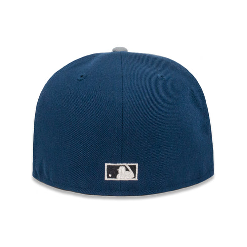 new york mets silver script fitted hat