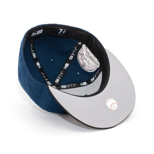 new york mets silver script fitted hat