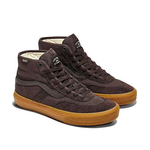 vans crockett high sneaker brown/gum