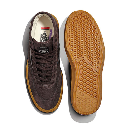 vans crockett high sneaker brown/gum