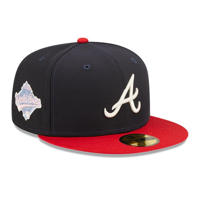 New Era 59FIFTY MLB Atlanta Braves Pop Sweat Fitted Hat 7 3/4