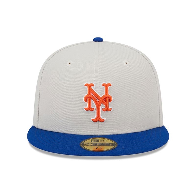 New Era 59FIFTY New York Mets World Class Fitted Hat in Beige | Size 7 1/2 | 60355956